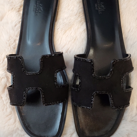 💕SOLD💕Hermes Orans: Suede Goatskin w/ Crystals - Picture 6 of 7